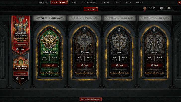 Reliquaries - Diablo 4 Vessel of Hatred