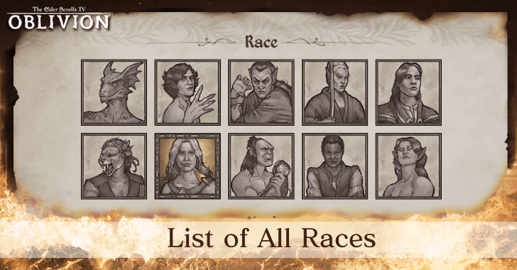 The Elder Scrolls IV Oblivion - List of All Races
