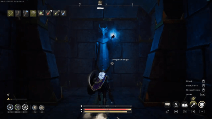 Interact with the Dragonkin Effigy