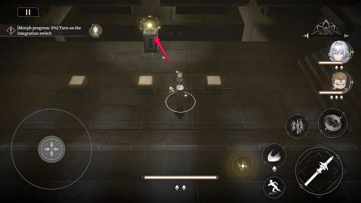 Interact with the Glowing Object