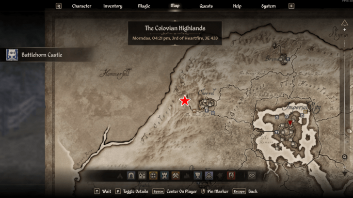 Battlehorn Castle Location