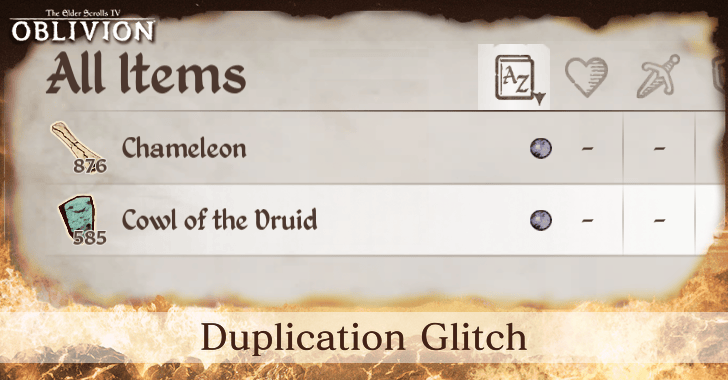 The Elder Scrolls IV Oblivion Remastered Duplication Glitch