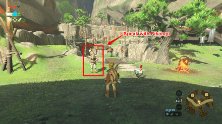 Legend of Zelda Breath of the Wilds (BotW) - Speak with Pikango