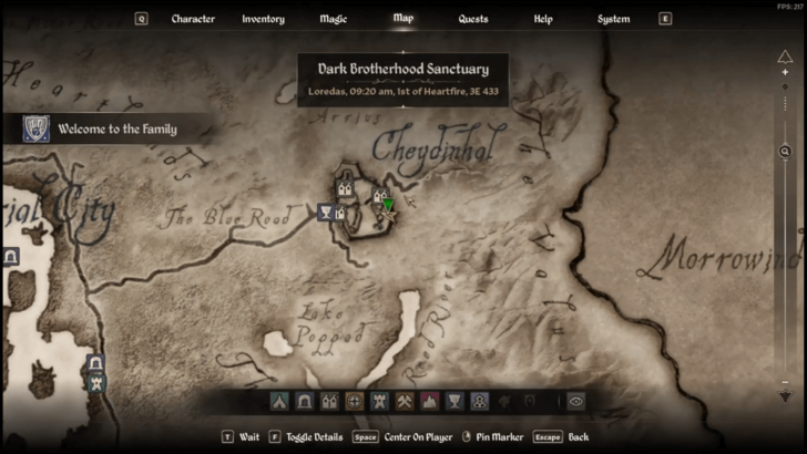 A Watery Grave Starting Location Map