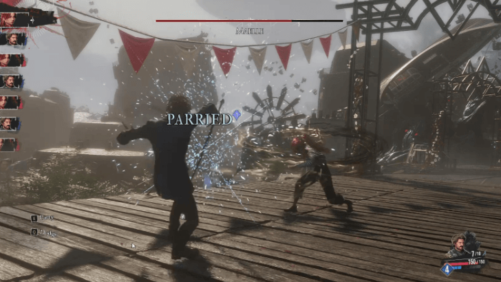 Successful Parry Against an Opponent