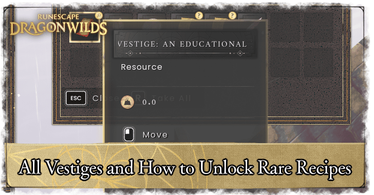 All Vestiges and How to Unlock Rare Recipes