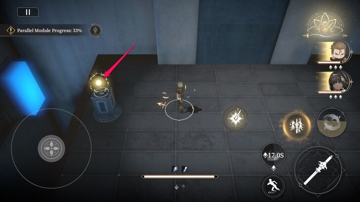 Interact with the Glowing Object