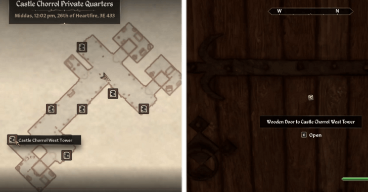 8.1 Castle Chorrol West Tower Location