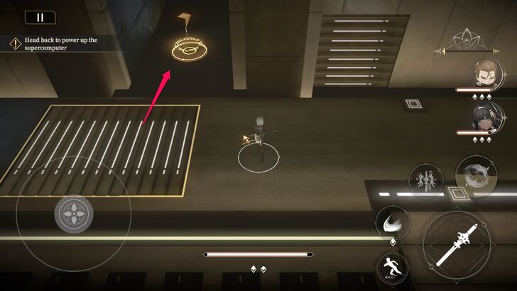 Head to the Teleporter