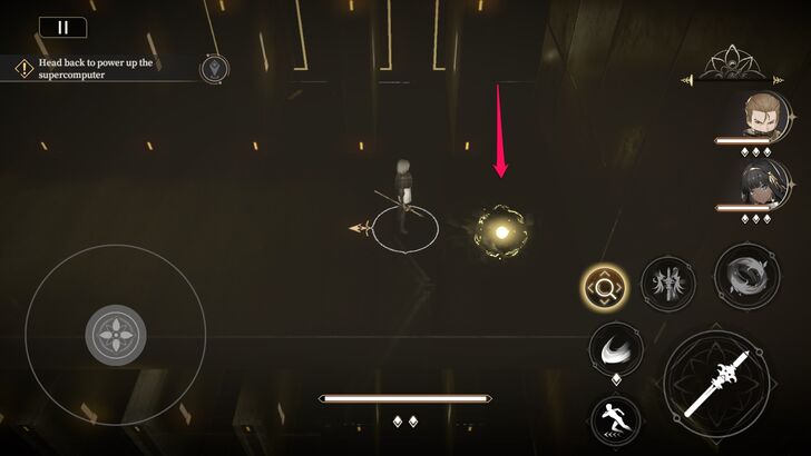 Interact with the Glowing Object