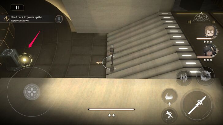 Interact with the Glowing Object