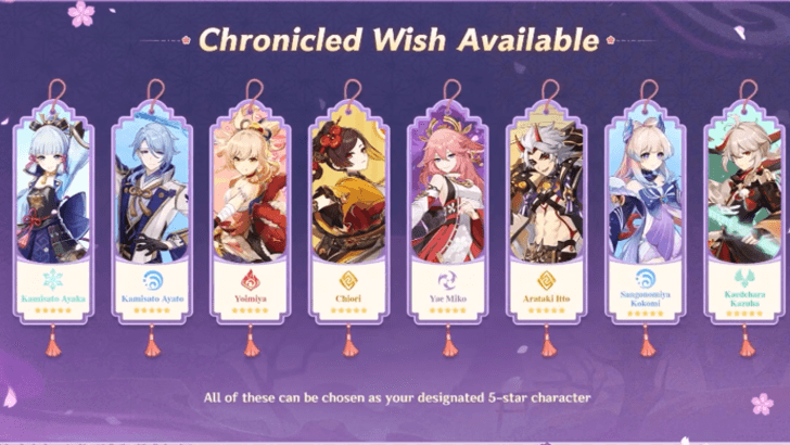 Genshin - 5.6 Chronicled Wish Banner - Characters
