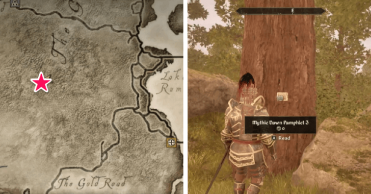 TES IV Oblivion Mythic Dawn Pamphlet 3 Location Map