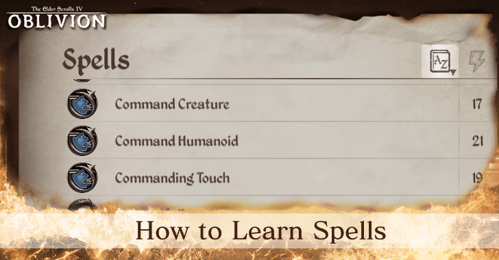 The Elder Scrolls IV Oblivion - How to Learn Spells
