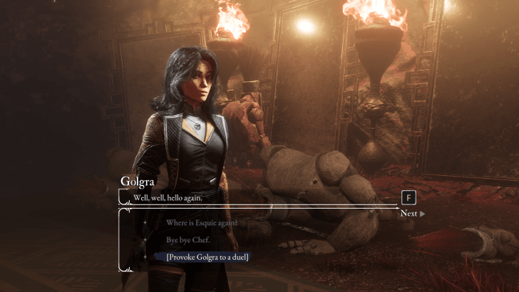 Provoke Golgra to a Duel