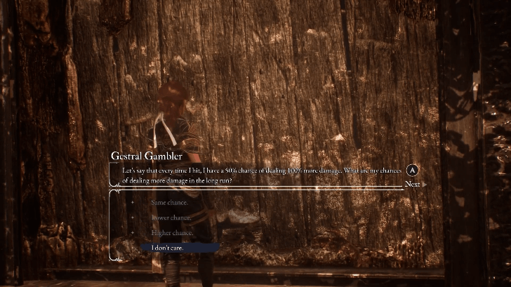 Gestral Gambler Correct Response