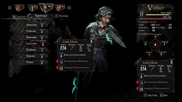 Clair Obscur Expedition 33 - Prioritize Weapon Attribute Scaling