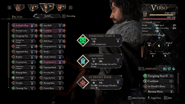 Clair Obscur Expedition 33 - Match Pictos and Lumina