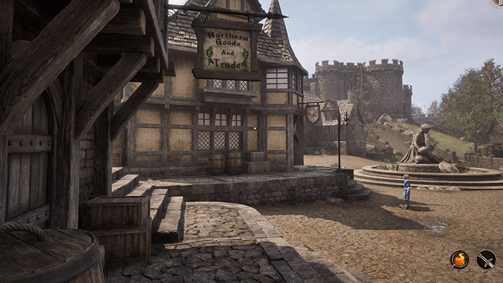 She can be found inside the Castle Chorrol Great Hall. Location