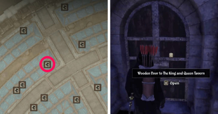 TES IV Oblivion The King and Queen Tavern Location