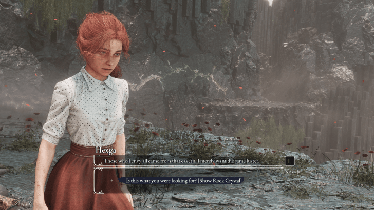 Give the Rock Crystal to Hexga