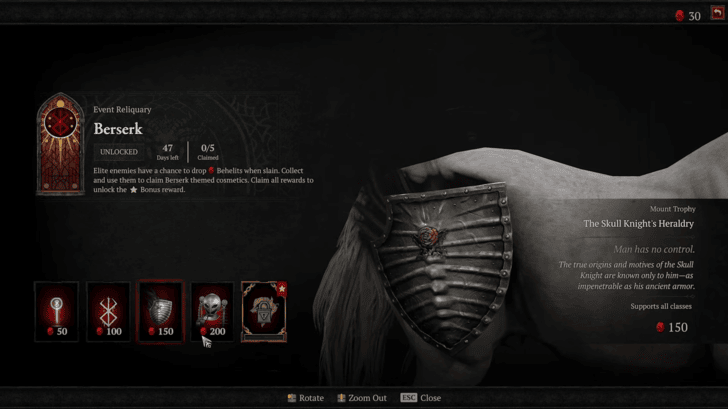 Behelit Cost per Cosmetic