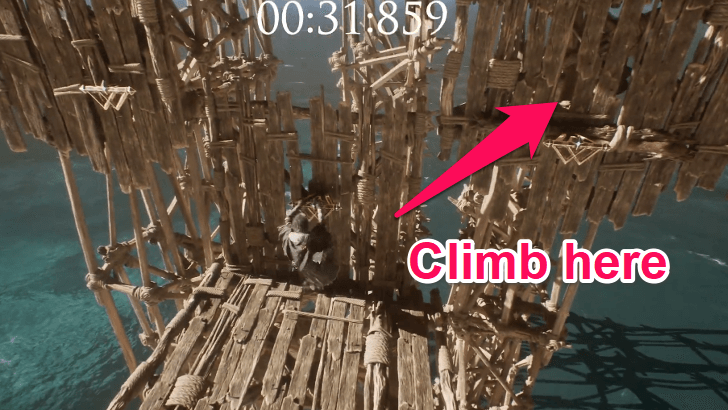 climbing to the right wall