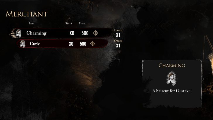 Gustave Items Locked in Act 2