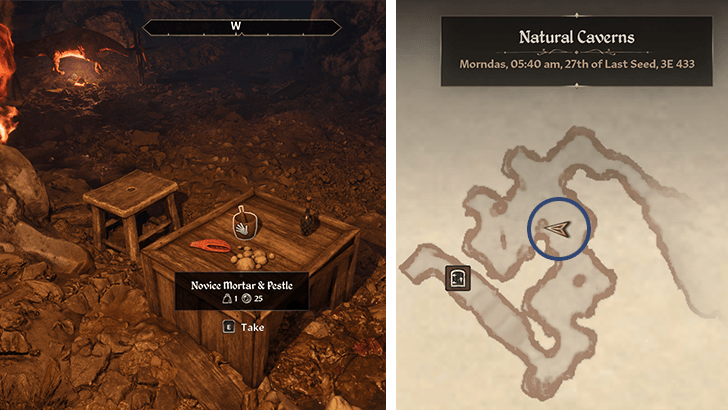 Novice Mortar and Pestle Location