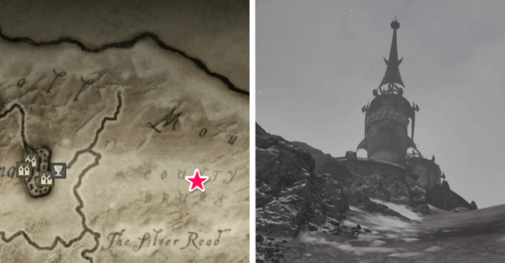 TES IV Oblivion Frostcrag Spire Map Location