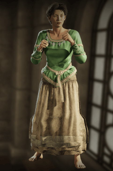 Speechcraft Green Brocade Doublet