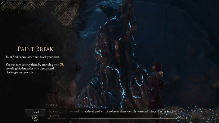 Talk to Sastro for the Ability to Break Paint Spikes