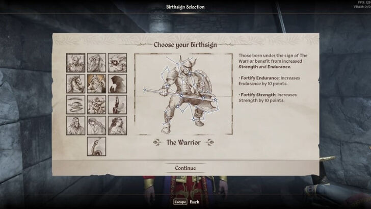 TES IV Oblivion Birthsign