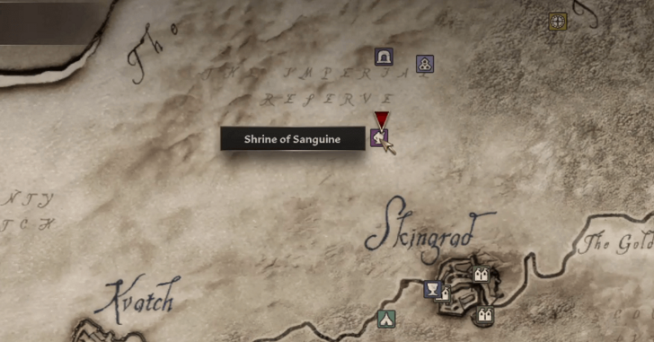 Sanguine Daedric Quest Starting Location Map