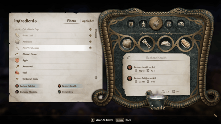 Potion Making Screen