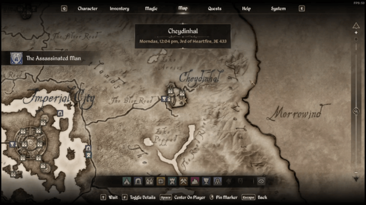The Assassinated Man Starting Location Map