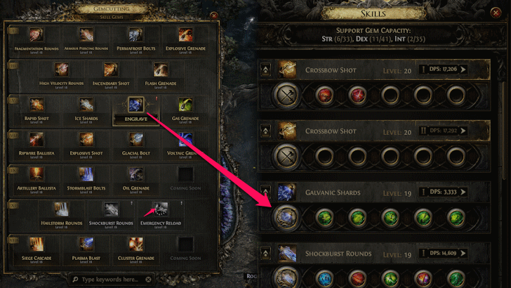 Path of Exile 2 - Skill and Support Gems