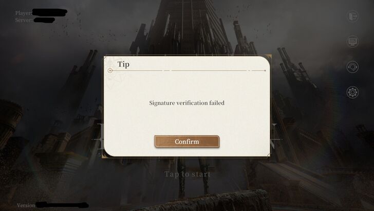 Signature Verification Failed