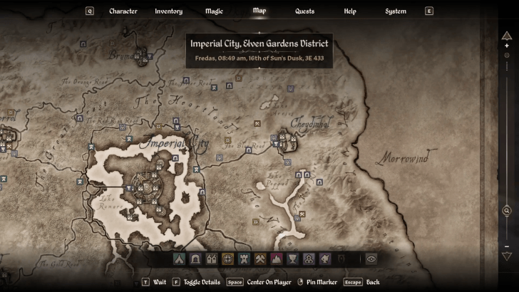 Corruption and Conscience Starting Location Map