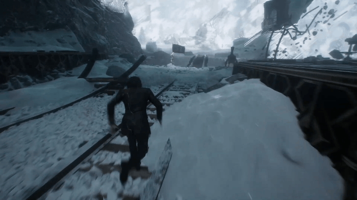 Frozen Heart Icebound Train Station Flag