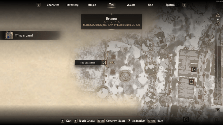 Lifting the Vale Starting Location Map