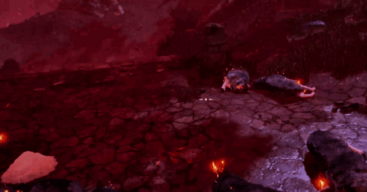 TES IV Oblivion Rain Flaming Wolves