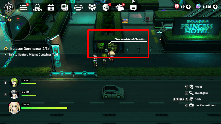 Graffiti Rightside Near Shinagawa Princess Hotel Sign