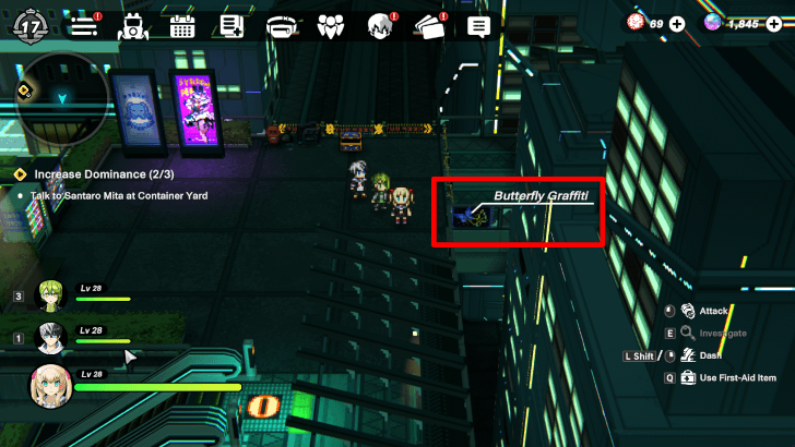 Graffiti on Second Floor Near Escalator