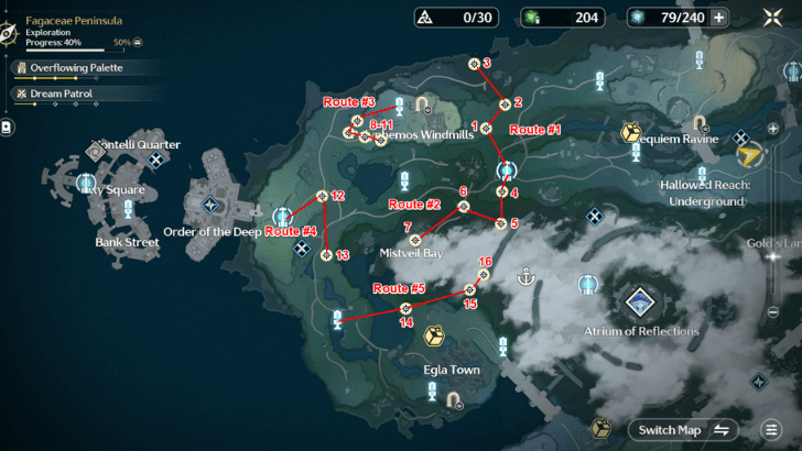 Eternal Radiance Farming Route - Whisperwind Haven