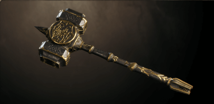 Durable Ebony Warhammer