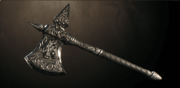 Durable Silver War Axe