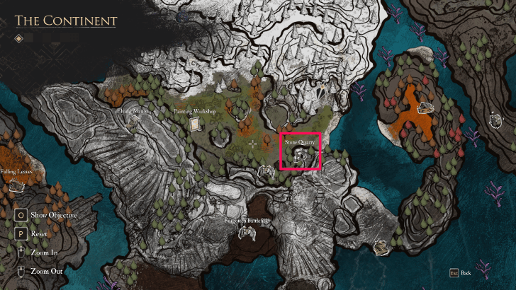 Stone Quarry Map Location