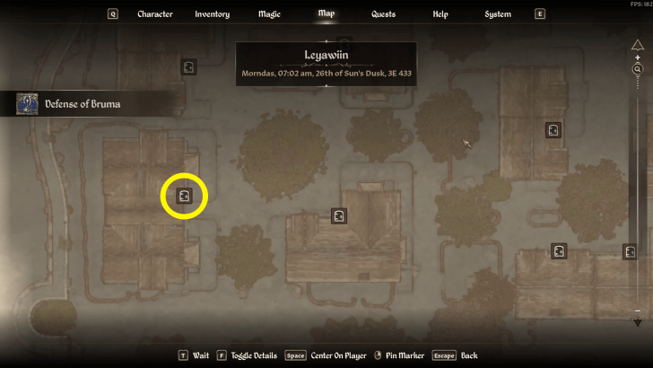 Tears of the Savior Starting Location Map