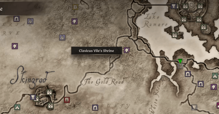 Clavicus Vile Daedric Quest Starting Location Map